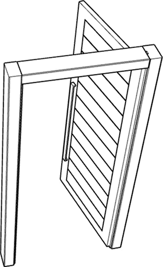 Vector of a hinged door