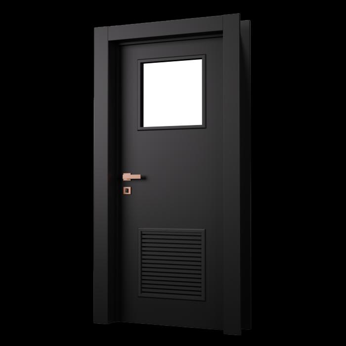 Porta Pronta - Com Visor e Veneziana - Preto