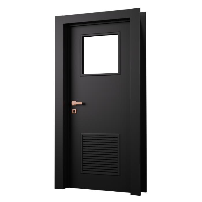 Porta Pronta - Com Visor e Veneziana - Preto