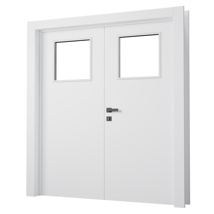 Porta Pronta - Dupla Lisa com Visor - Branca