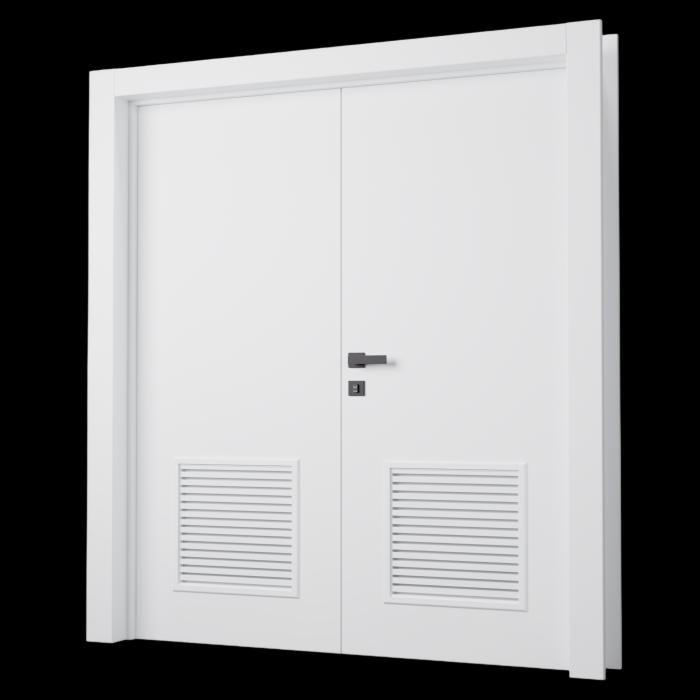 Porta Pronta - Dupla Lisa com Veneziana - Branca