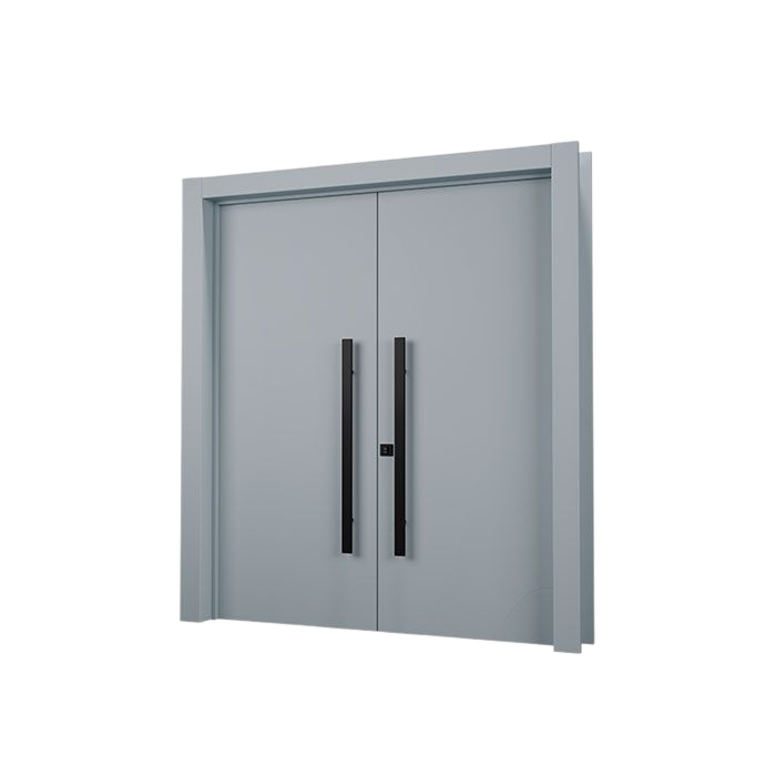 Kit Porta Pronta Dupla Lisa Sólida Cinza